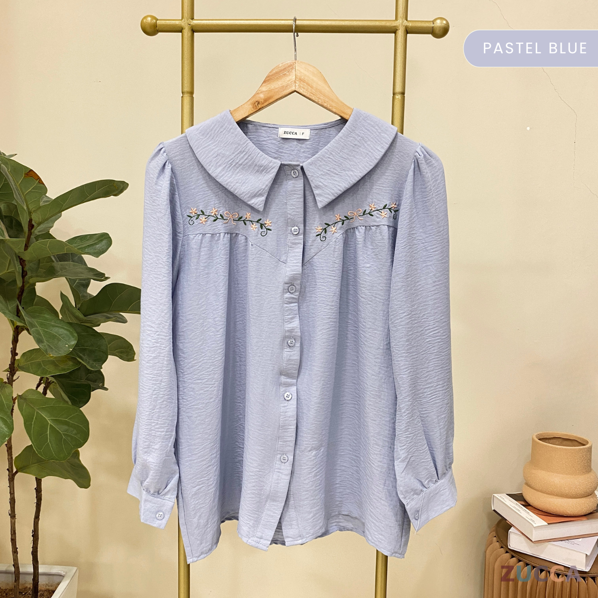 ZUCCA IRENA CASUAL EMBROIDERY BLOUSE - DM209