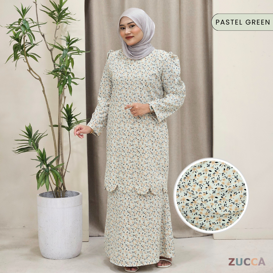 Kurung Afiyah Floral Printed Sedondon Ibu Dan Anak - H004