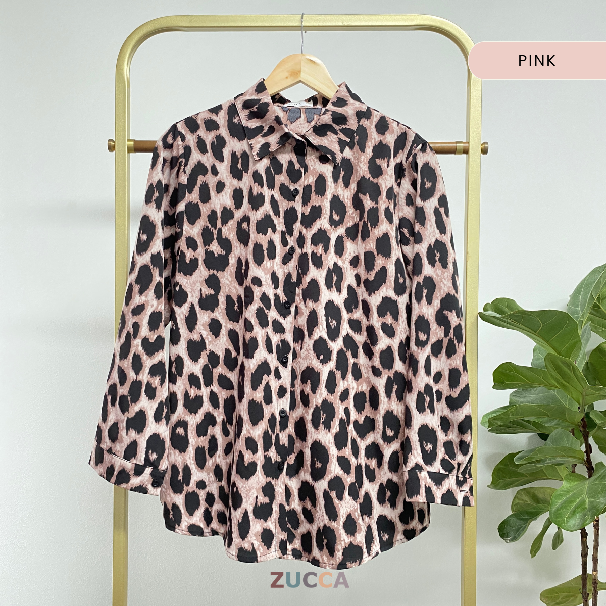 ZUCCA GEORGIA BLOUS WANITA KASUAL BERCORAK - DM270 BAJU LEOPARD