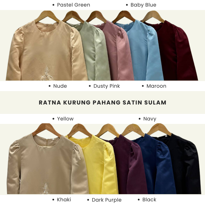 Ratna Kurung Pahang Satin Sulam Ibu Dan Anak - PL002 PL002A