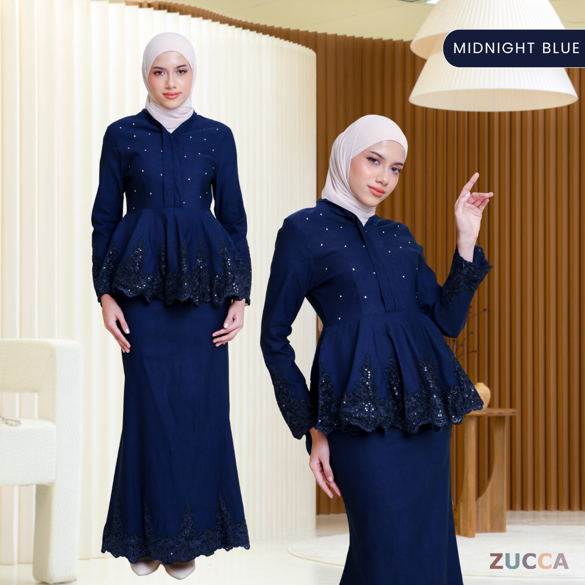 ZUCCA SOFEA WOMEN PEPLUM PEARL KURUNG - PL003