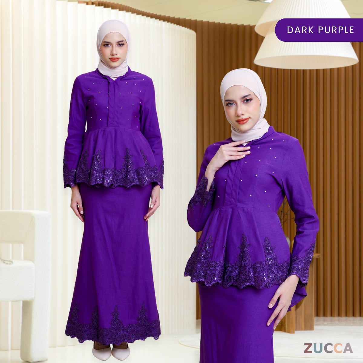 ZUCCA SOFEA WOMEN PEPLUM PEARL KURUNG - PL003