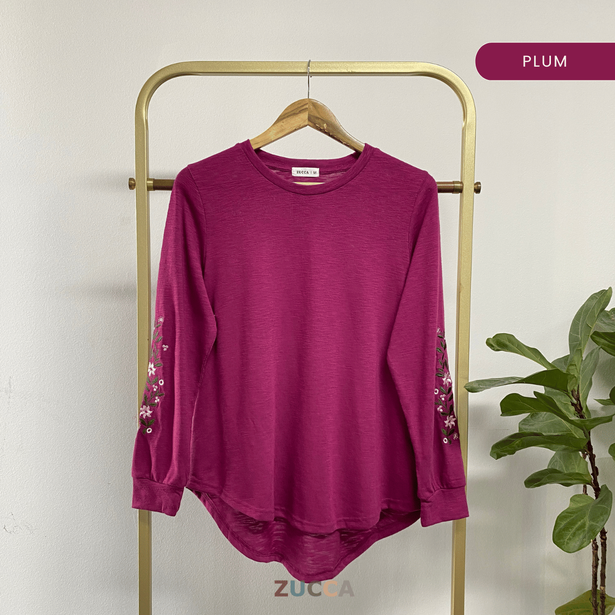 ZUCCA STARLY KEMEJA KASUAL DENGAN LENGAN BERSULAM BUNGA - MA035