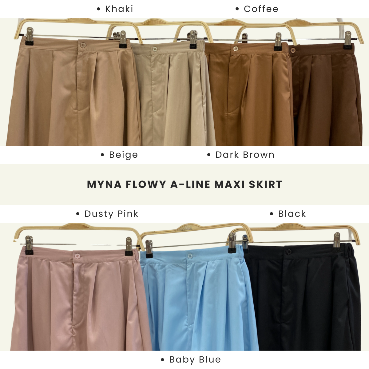 Myna Flowy A-line Maxi Skirt - PS042