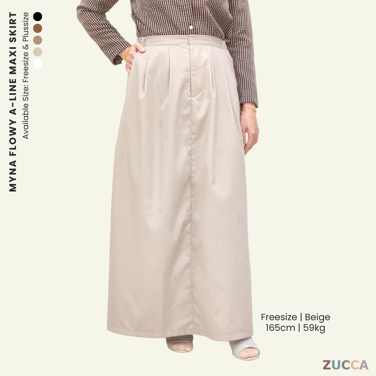 Myna Flowy A-line Maxi Skirt - PS042