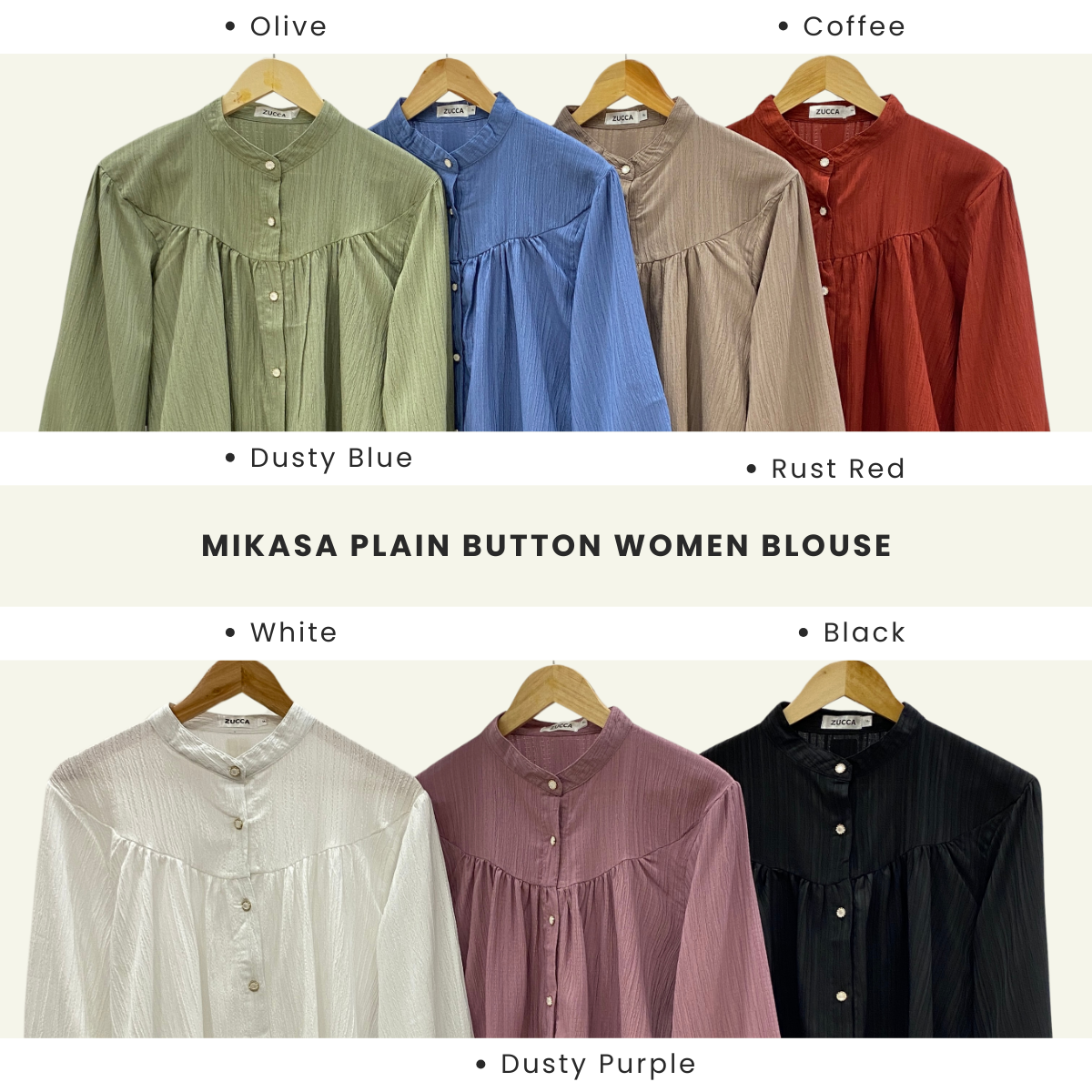 Mikasa Plain Button Women Blouse - PS069