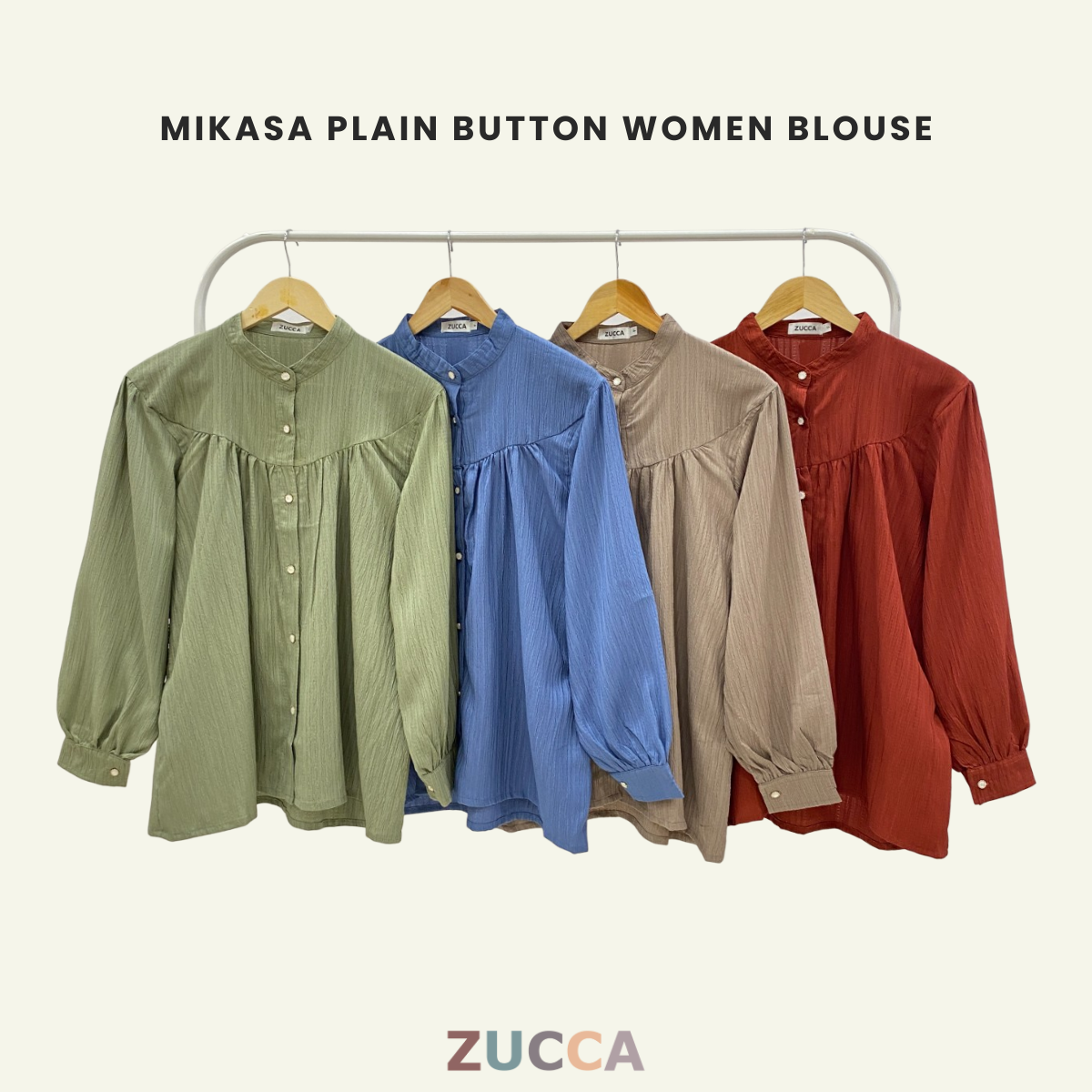 Mikasa Plain Button Women Blouse - PS069