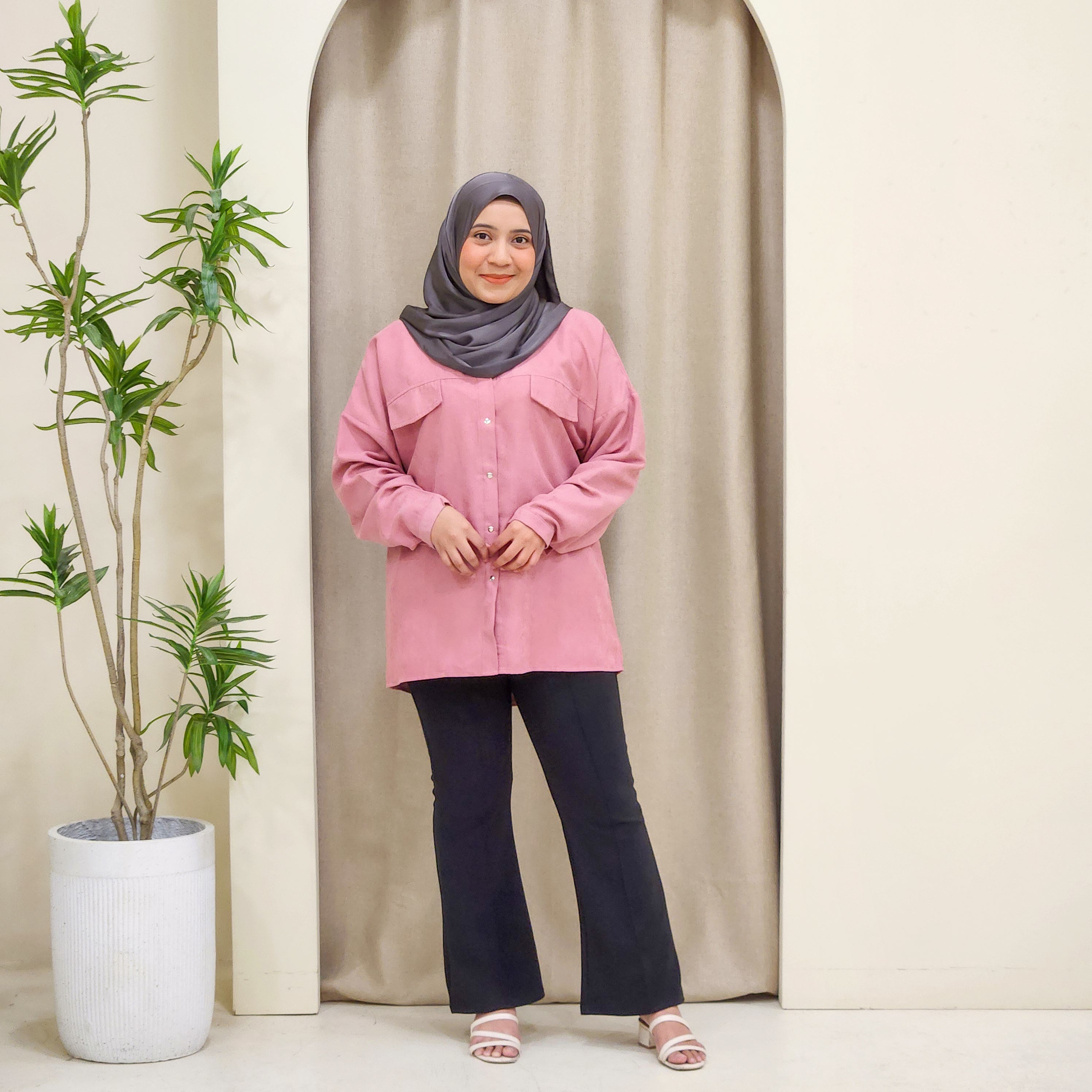 Liyah Kemeja Corduroy Women Blouse - PS050