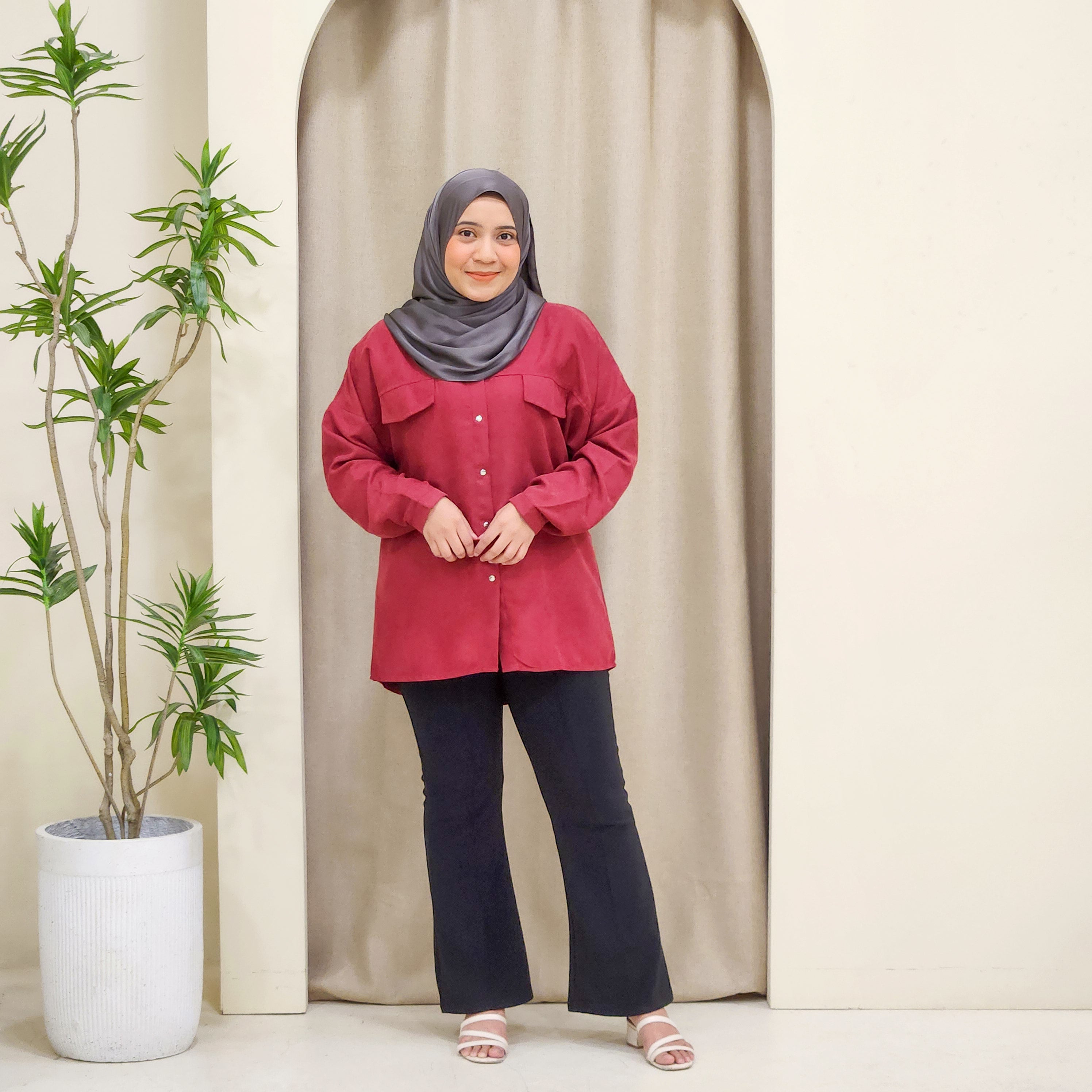 Liyah Kemeja Corduroy Women Blouse - PS050