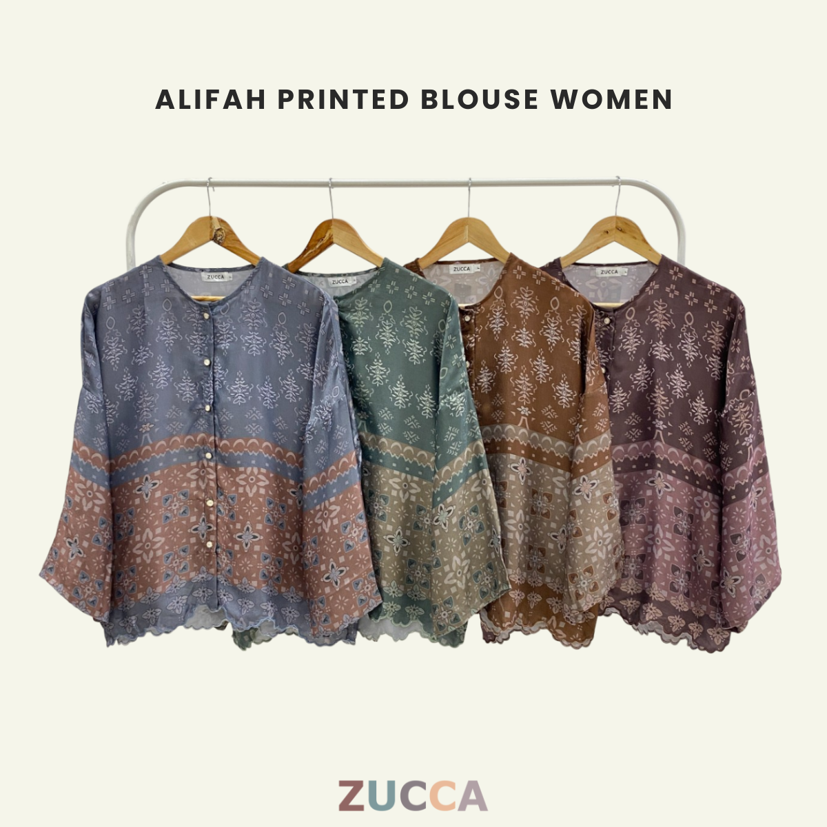 Alifah Printed Women Blouse - PS052