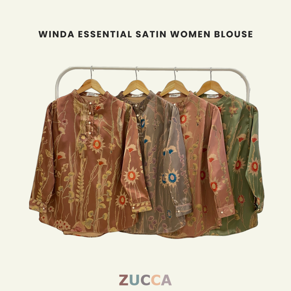 Winda Essential Satin Women Blouse - PS058