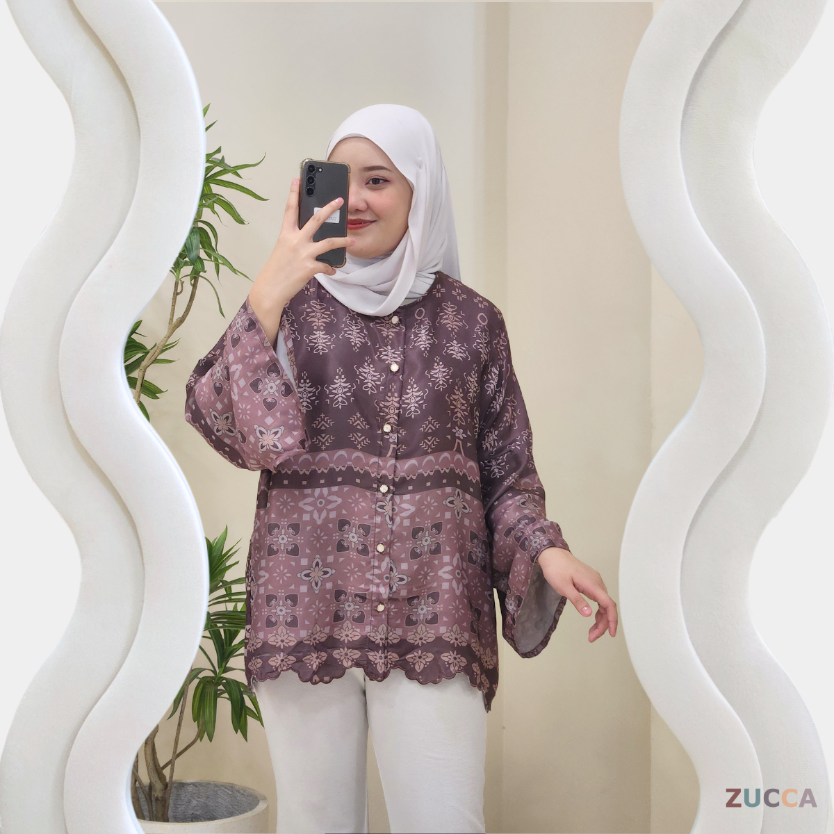 Alifah Printed Women Blouse - PS052