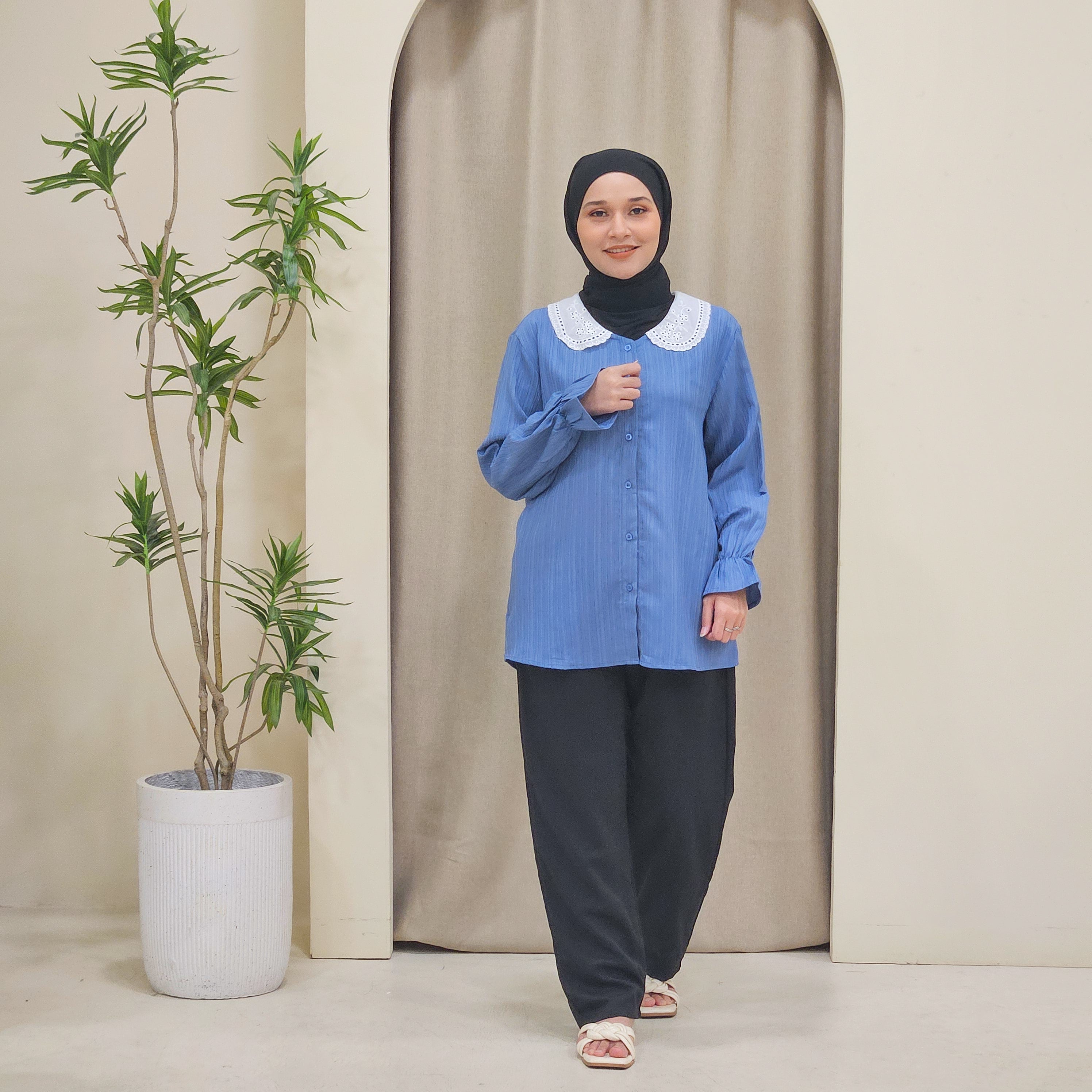 Haifa Elegant Pleated Blouse - PS075