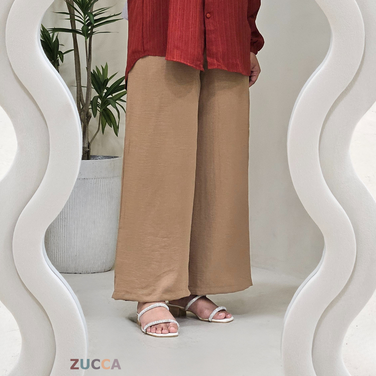 Danica Elegant High-waisted Palazzo Pants - PS079