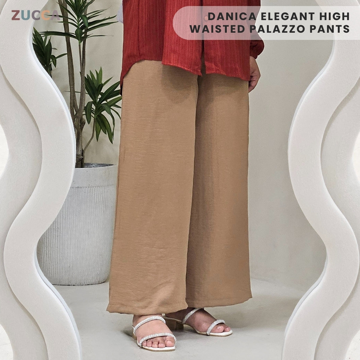 ZUCCA DANICA SELUAR PALAZZO HIGH WAIST ELEGAN GAYA KOREA – PS079