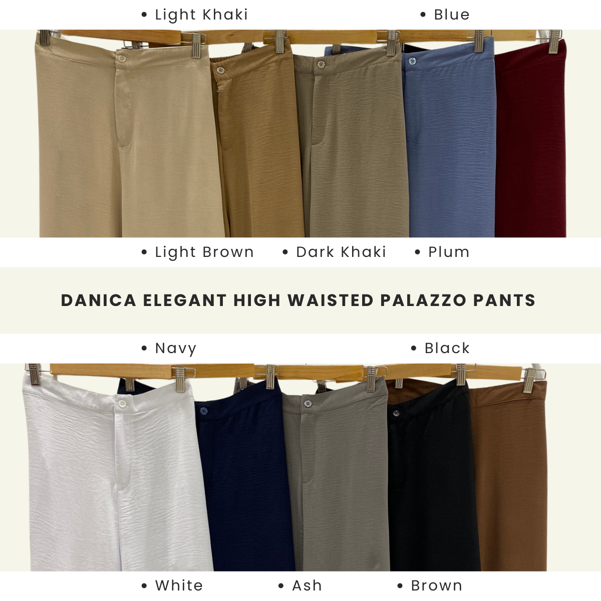 Danica Elegant High-waisted Palazzo Pants - PS079