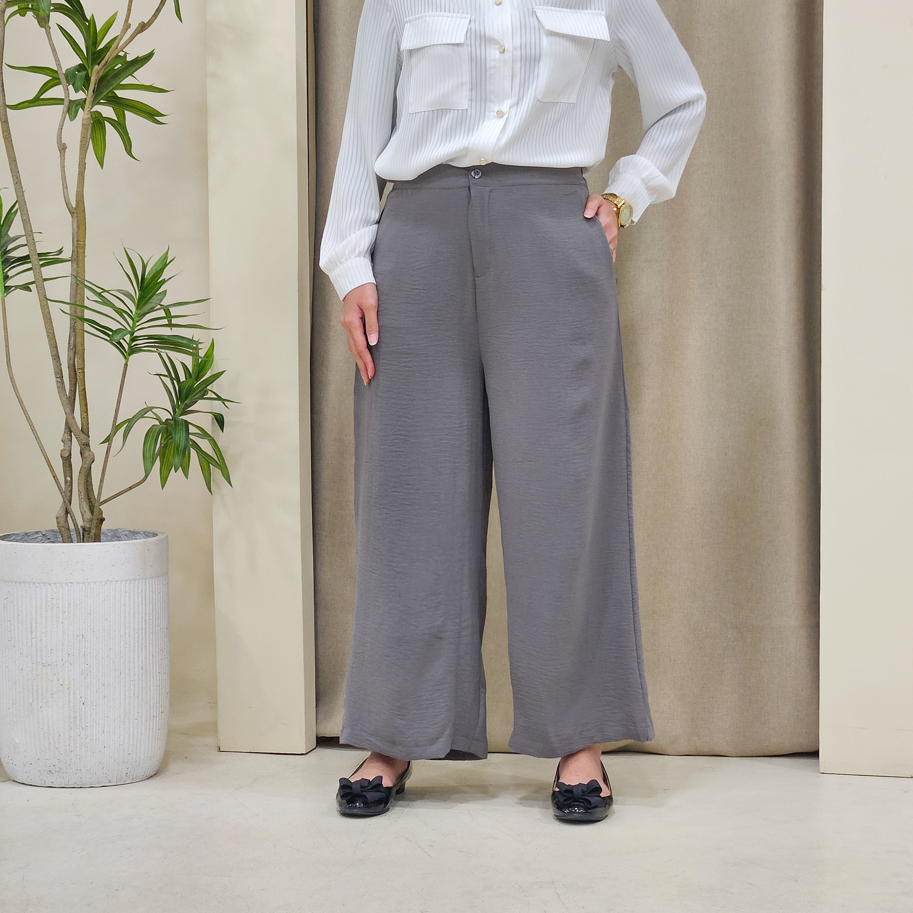 Danica Elegant High-waisted Palazzo Pants - PS079