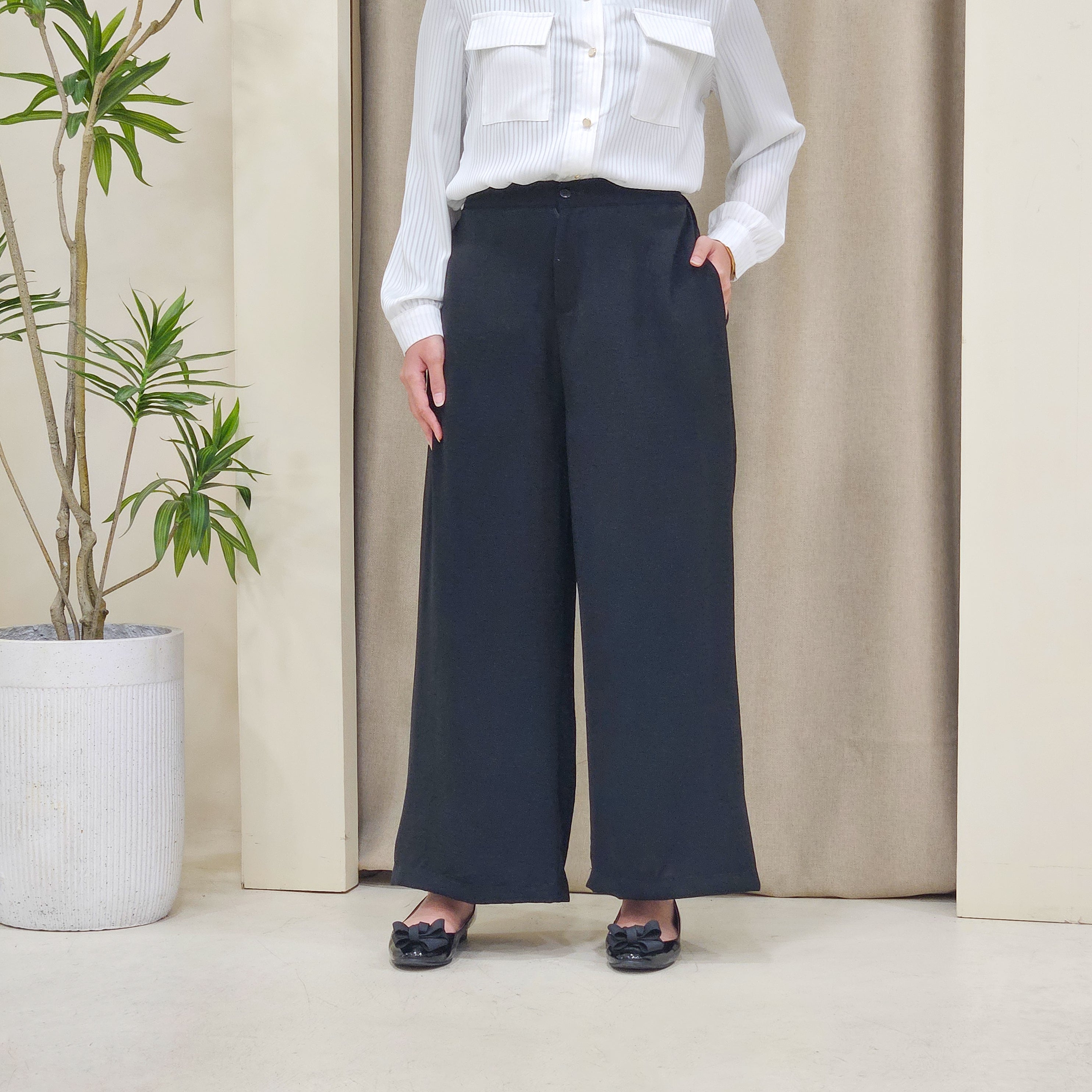 Danica Elegant High-waisted Palazzo Pants - PS079