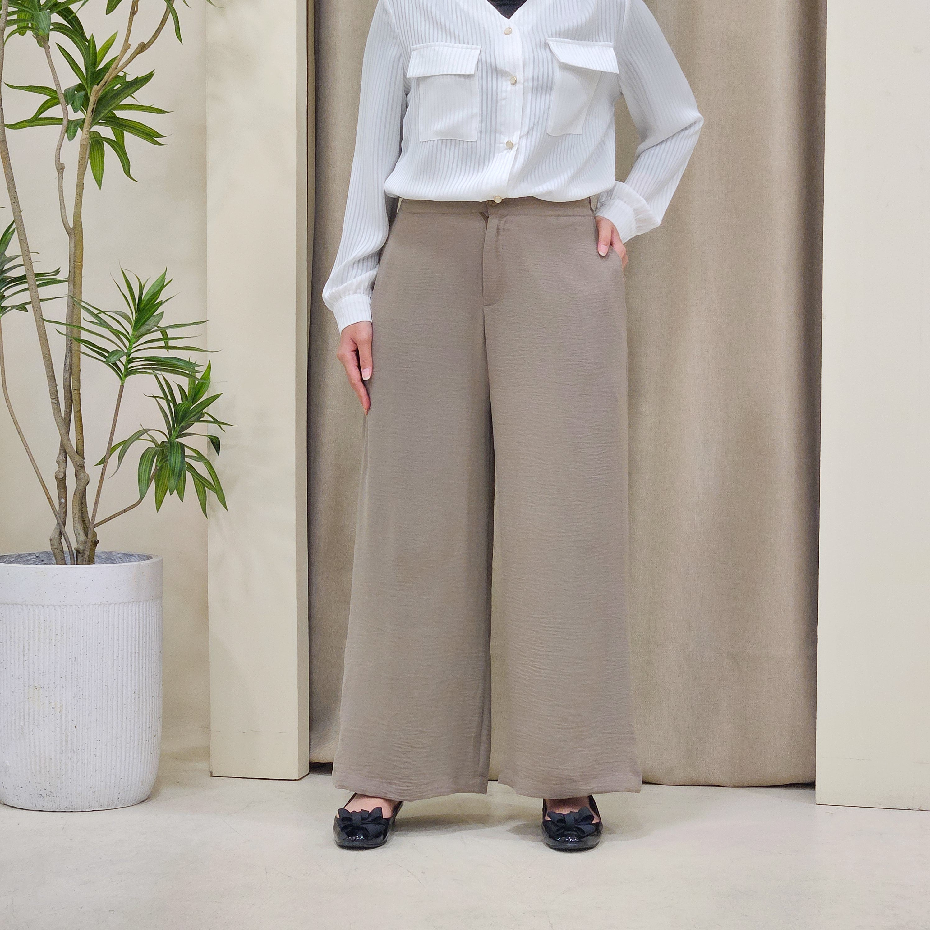 Danica Elegant High-waisted Palazzo Pants - PS079