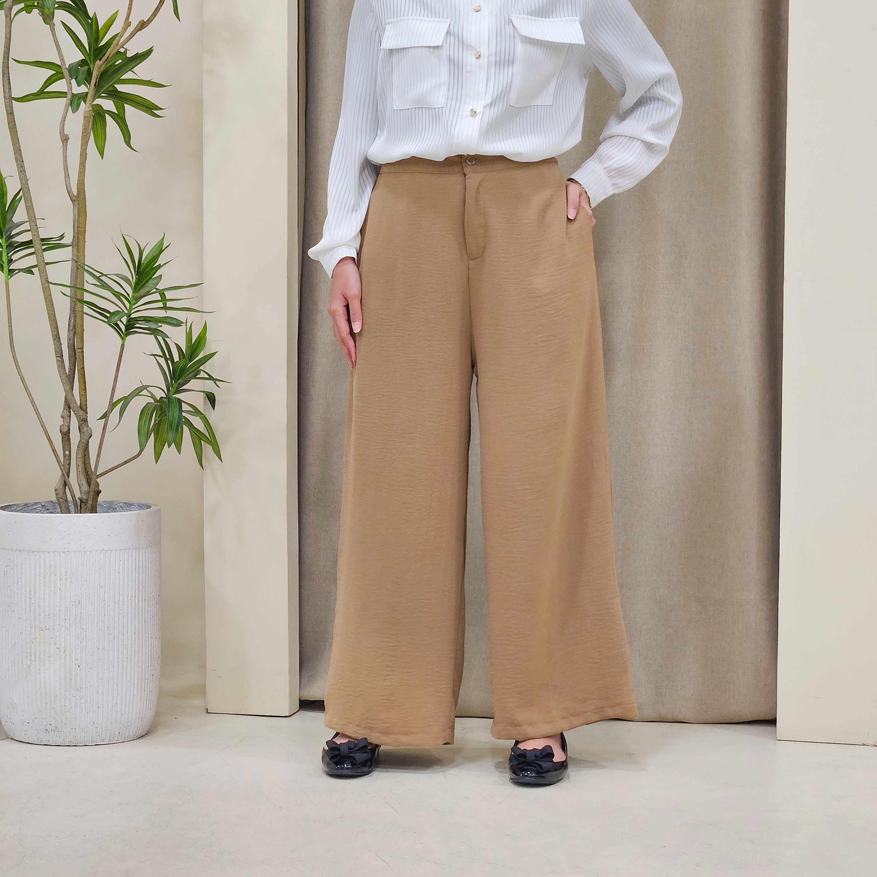 Danica Elegant High-waisted Palazzo Pants - PS079