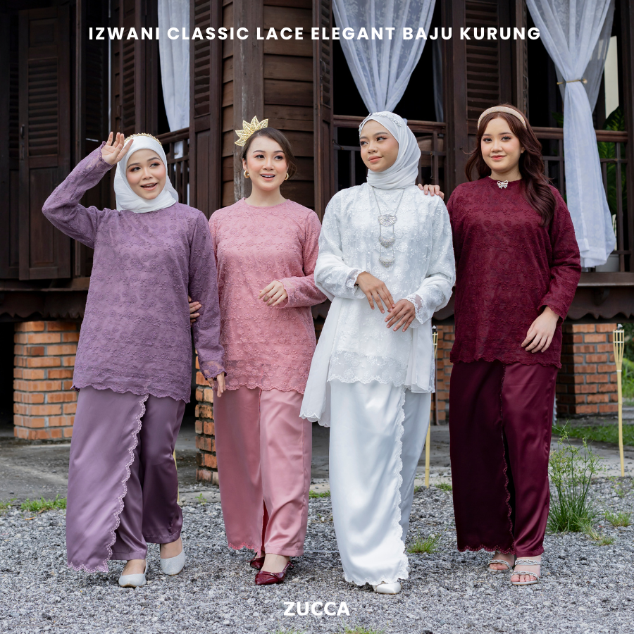 Izwani Classic Lace Elegant Baju Kurung - PSRAYA002