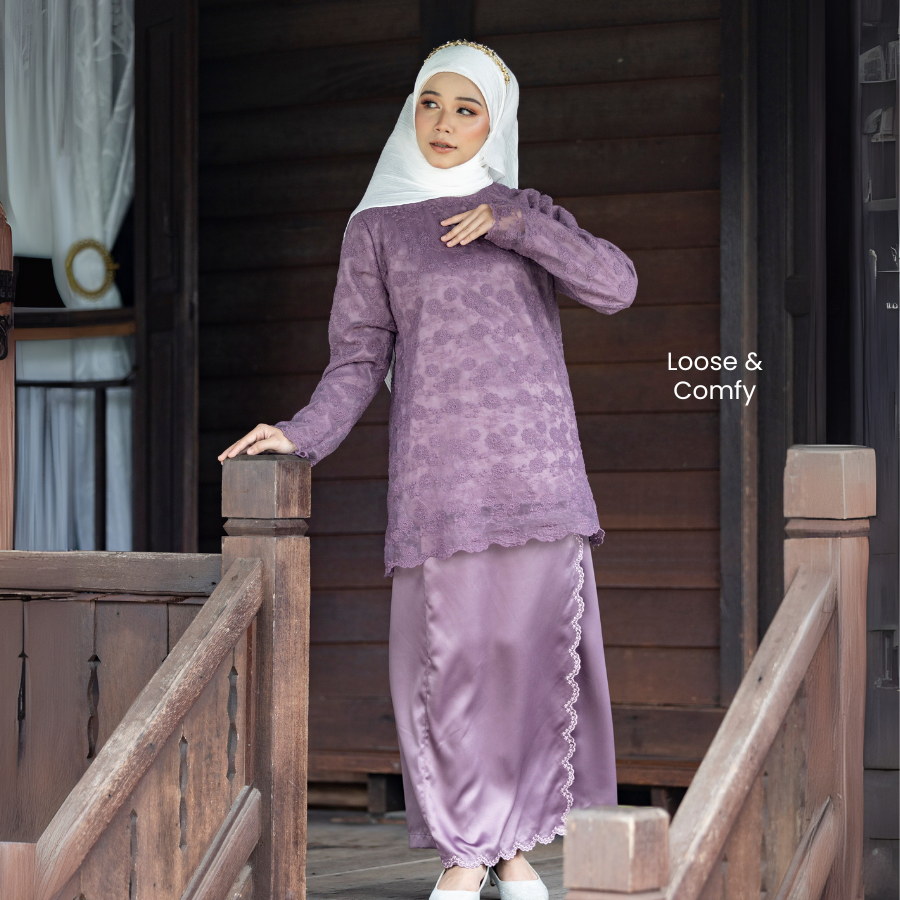 Izwani Classic Lace Elegant Baju Kurung - PSRAYA002