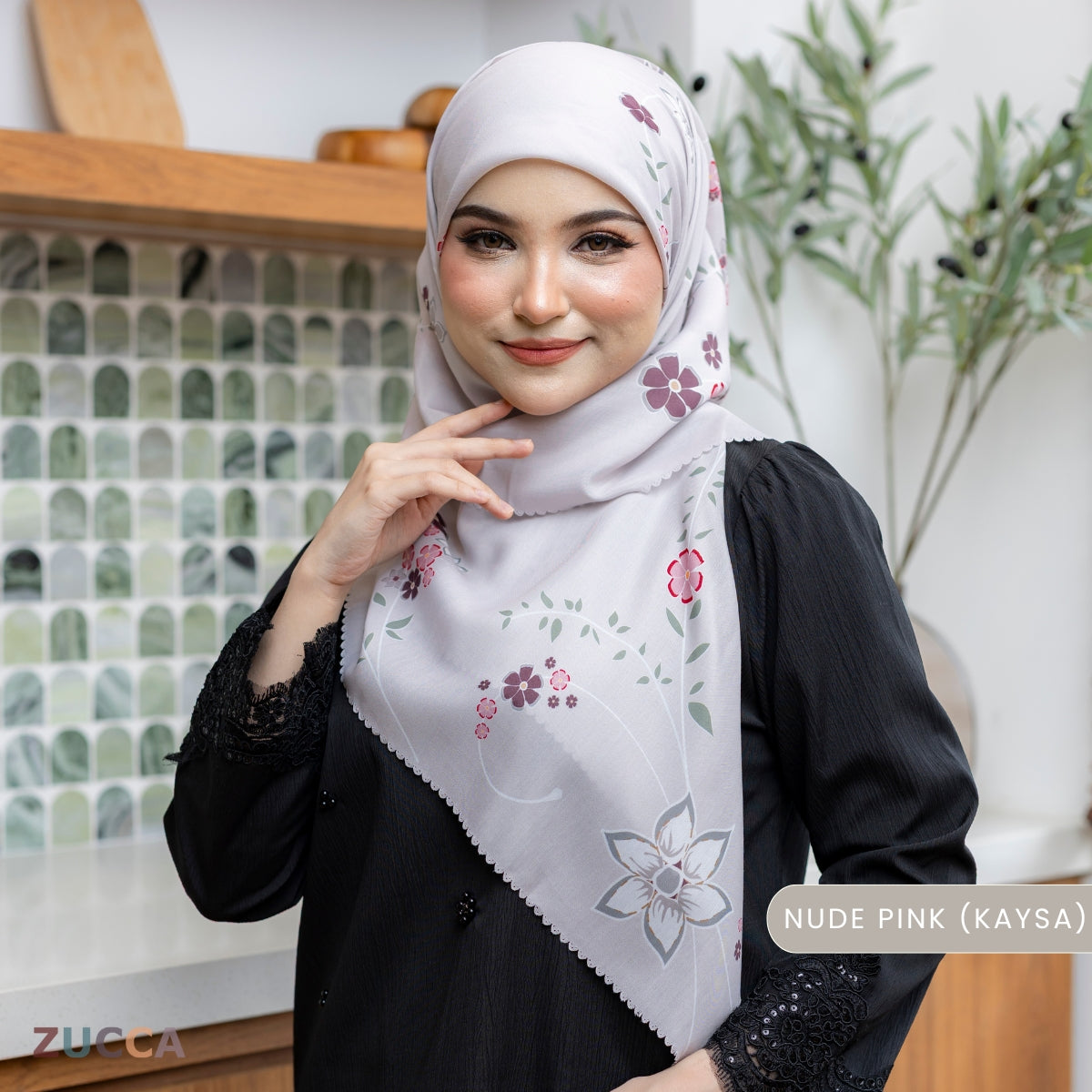 JULIANA HIJAB BAWAL FLORAL PRINTED VOILE - PSTU001