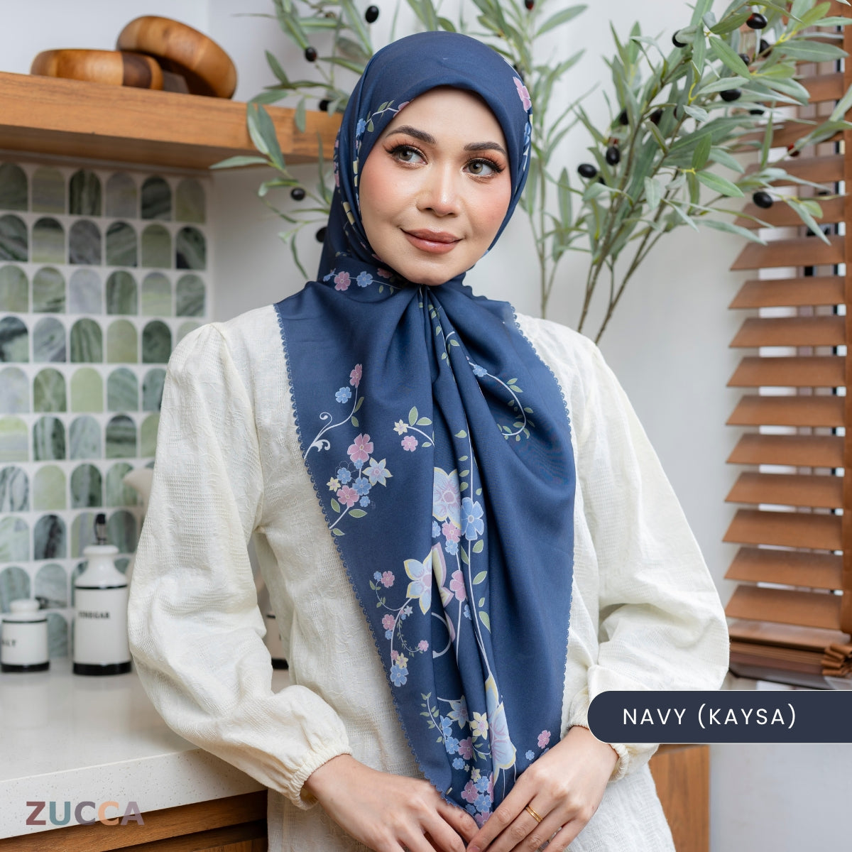 JULIANA HIJAB BAWAL FLORAL PRINTED VOILE - PSTU001