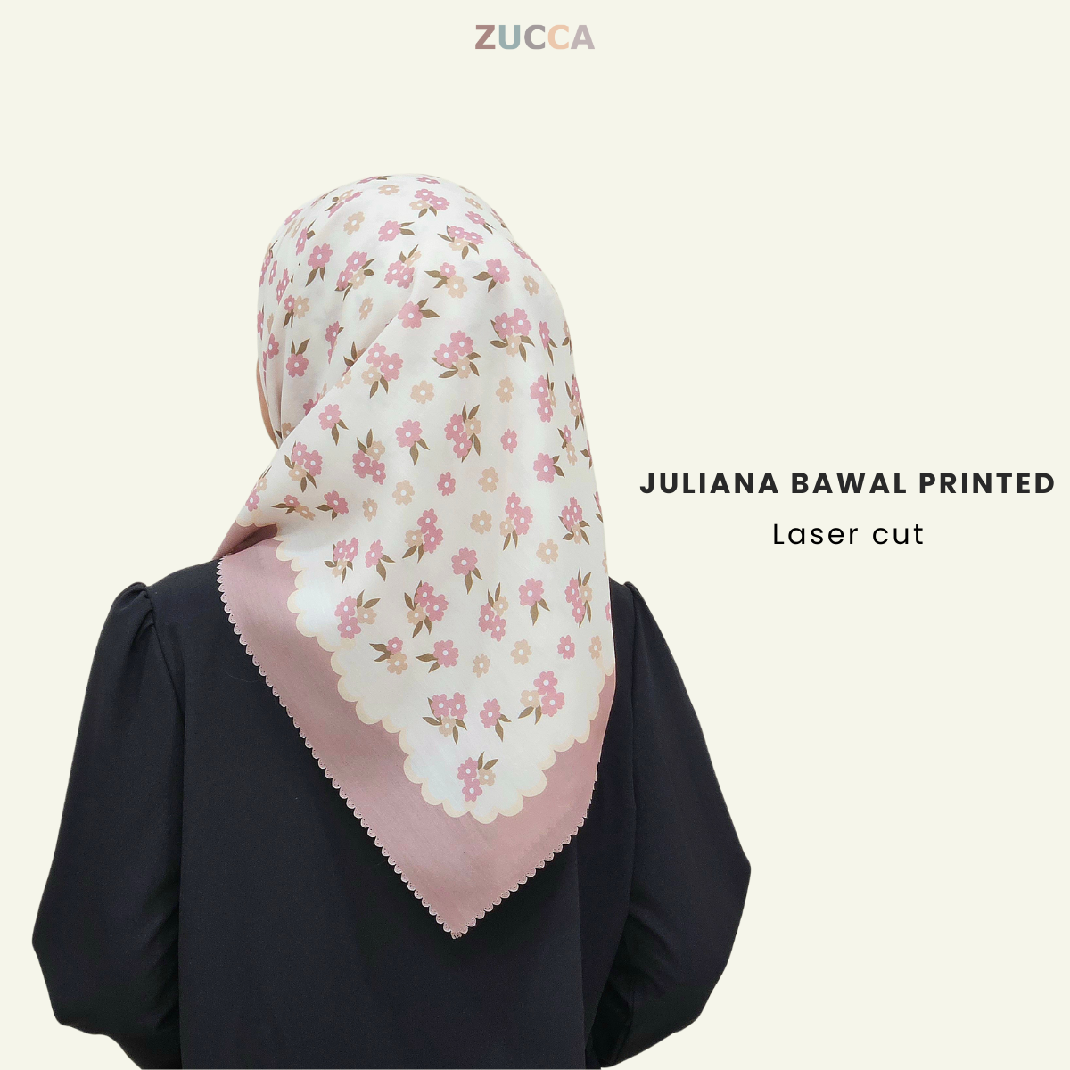 Juliana Hijab Bawal Floral Printed Voile - PSTU001