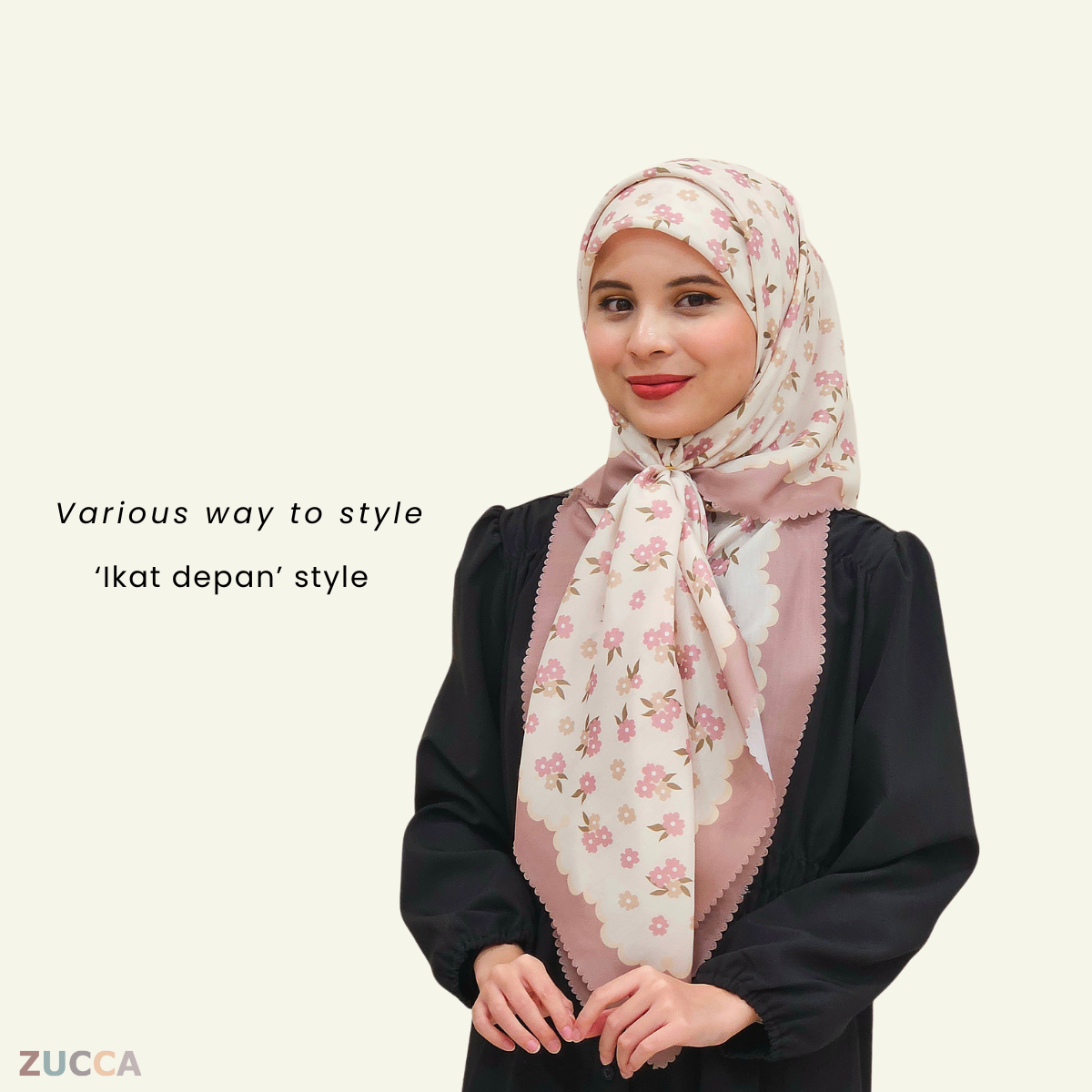 Juliana Hijab Bawal Floral Printed Voile - PSTU001