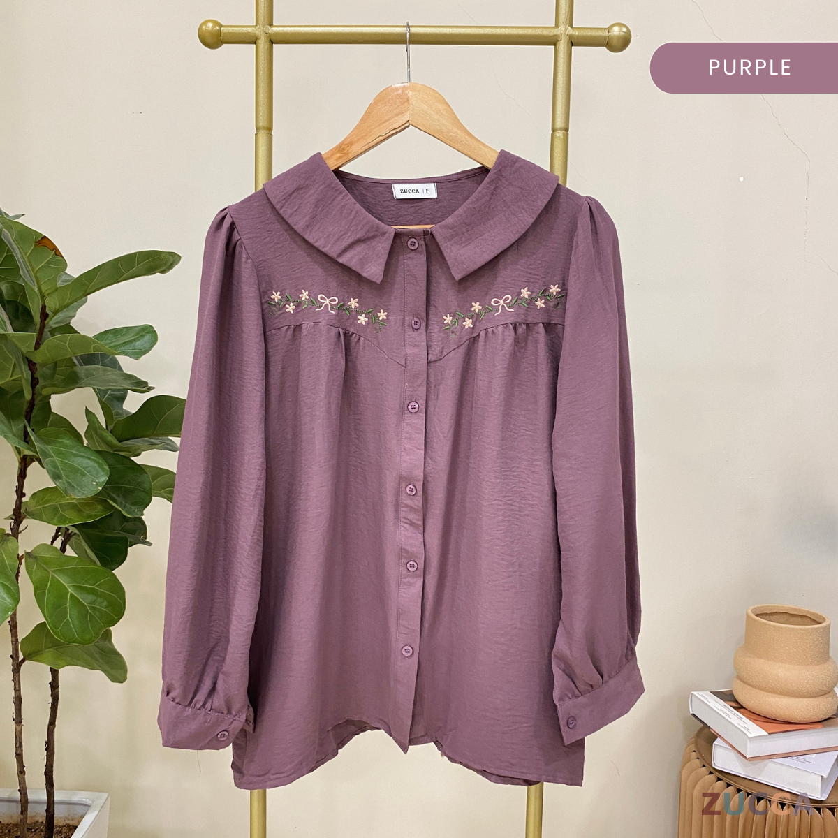 ZUCCA IRENA CASUAL EMBROIDERY BLOUSE - DM209