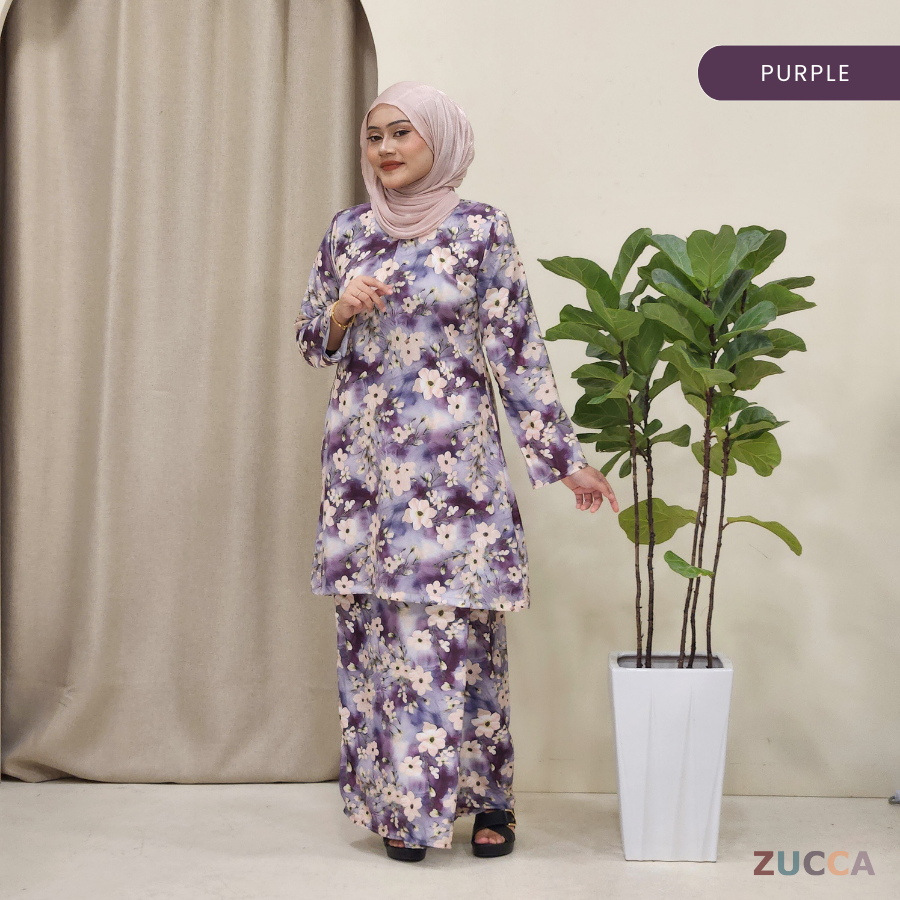 Hidayah Kain Bunga 2D Floral Women Kurung Riau - H006