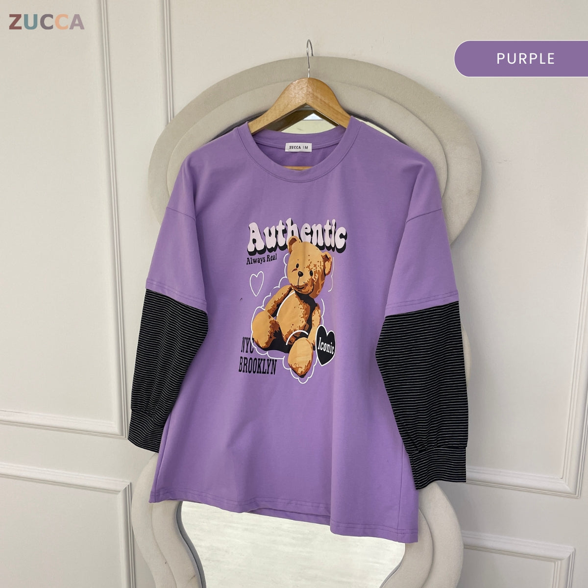 ZUCCA KAYLIE AUTHENTIC TEDDY GRAPHIC COTTON TEE - MA164