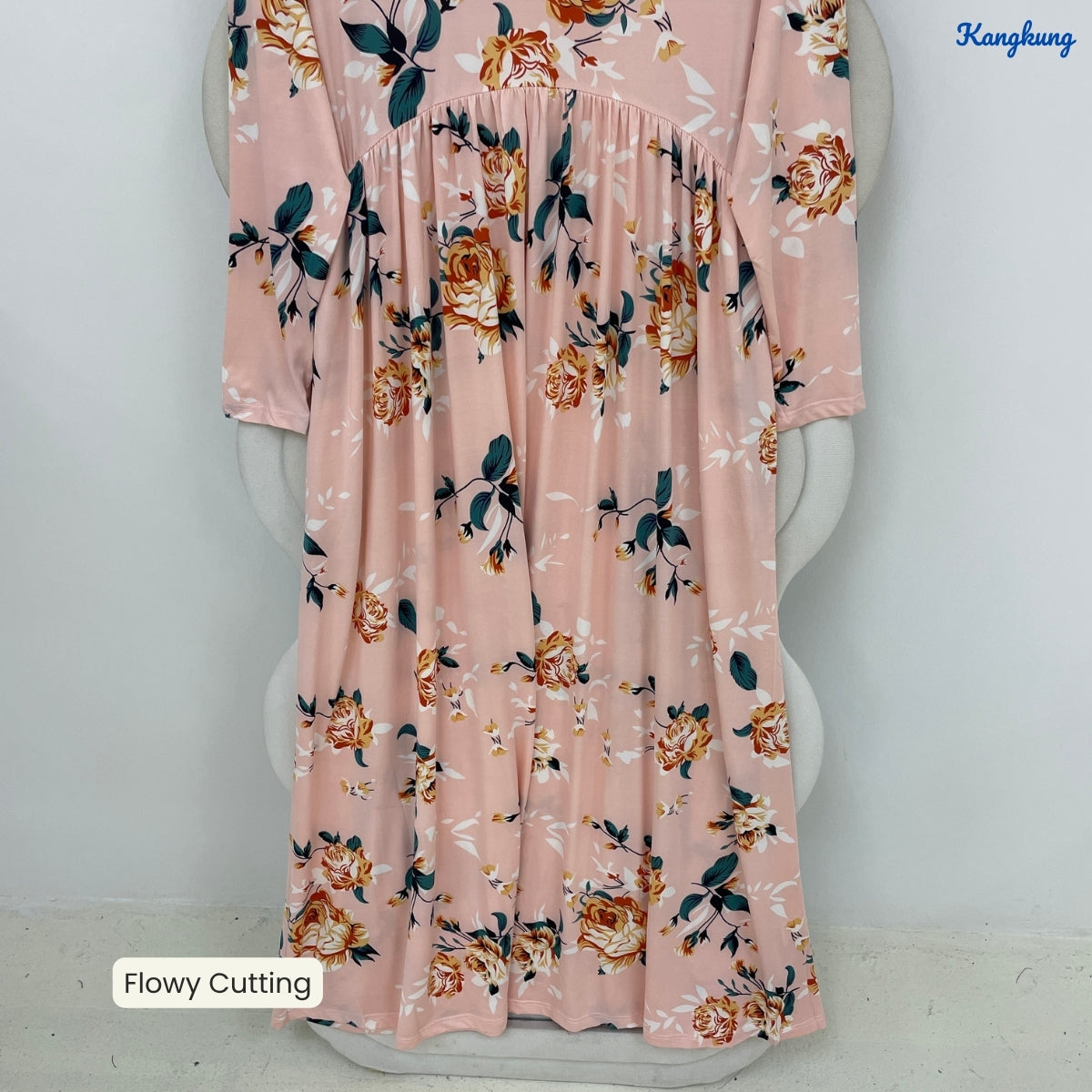 KANGKUNG FATIYA FLOWY FLORAL LONG DRESS - Q001