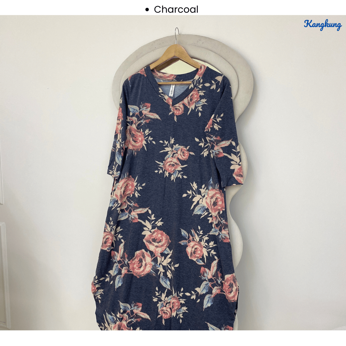 KANGKUNG PATRICIA OPEN V-NECK TOP - Q00403 (#153)
