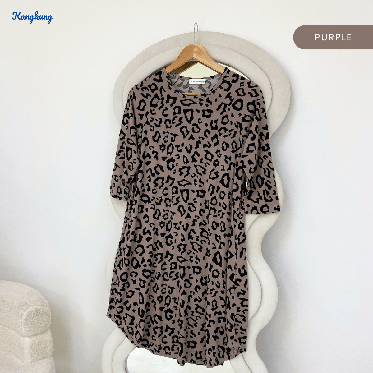 KANGKUNG JANE PRINTED FLARE LONG TOP-Q006
