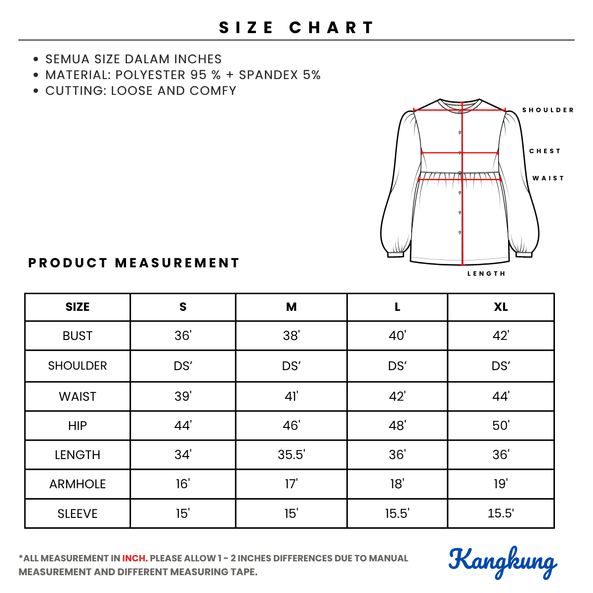 KANGKUNG JANE PRINTED FLARE LONG TOP-Q006