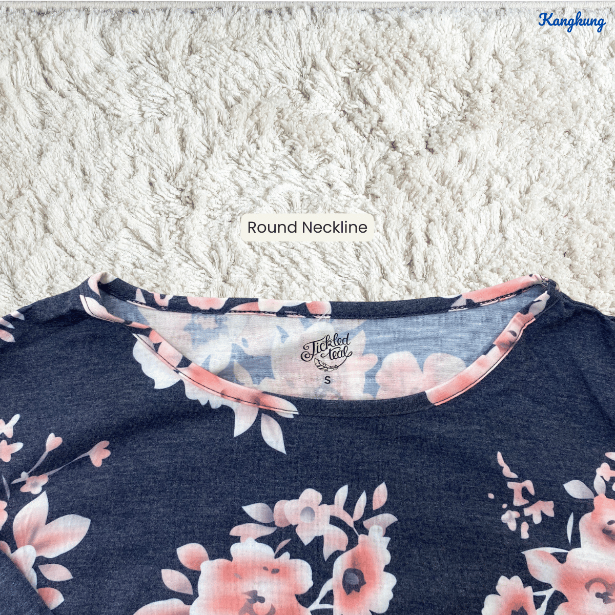 KANGKUNG ANDREA LONG SLEEVE MODEST FLORAL TOP - Q008 (#191)