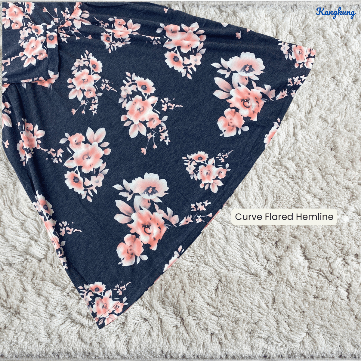 KANGKUNG ANDREA LONG SLEEVE MODEST FLORAL TOP - Q008 (#191)