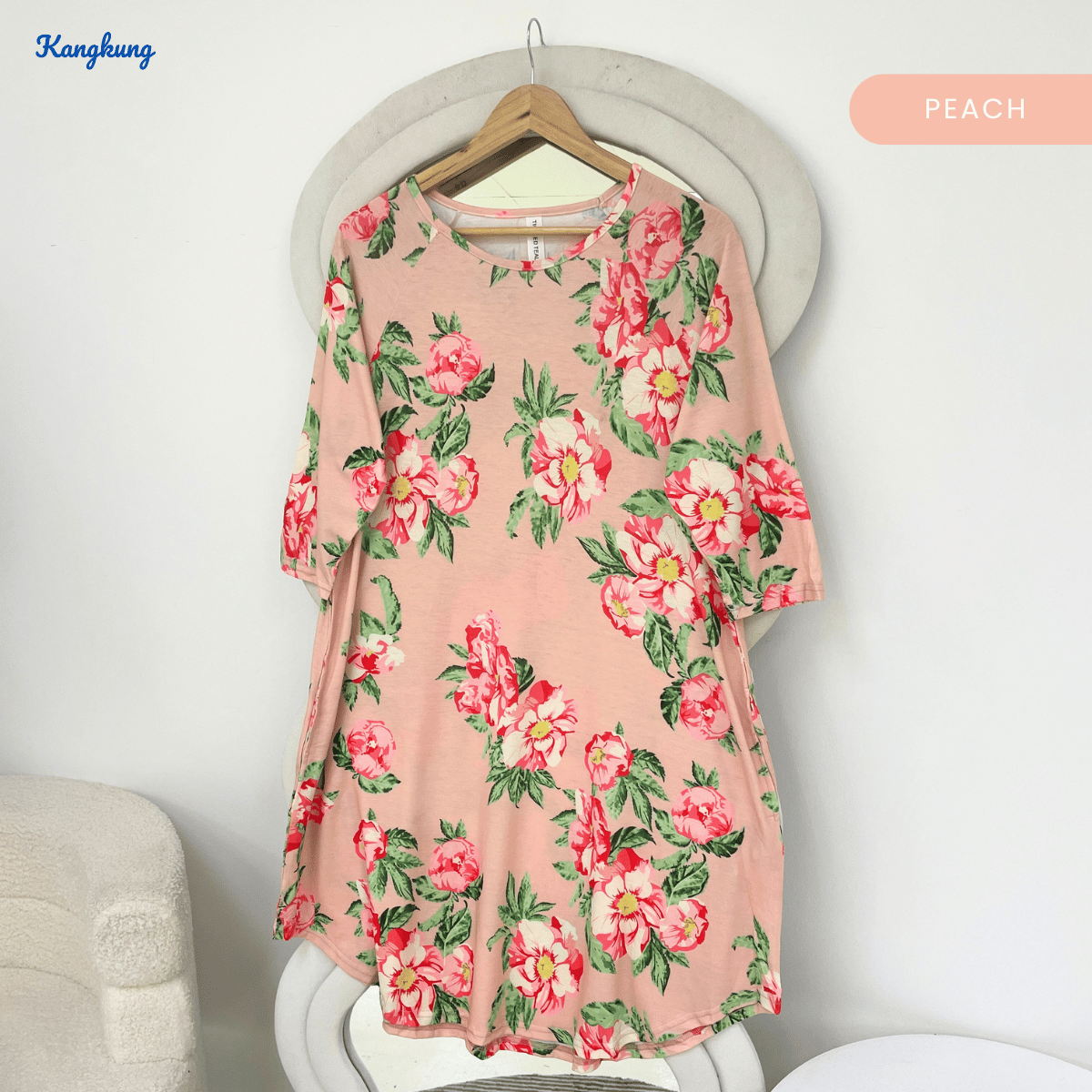 KANGKUNG BIHA FLORAL PRINTED LONG SLEEVE TOP-Q009