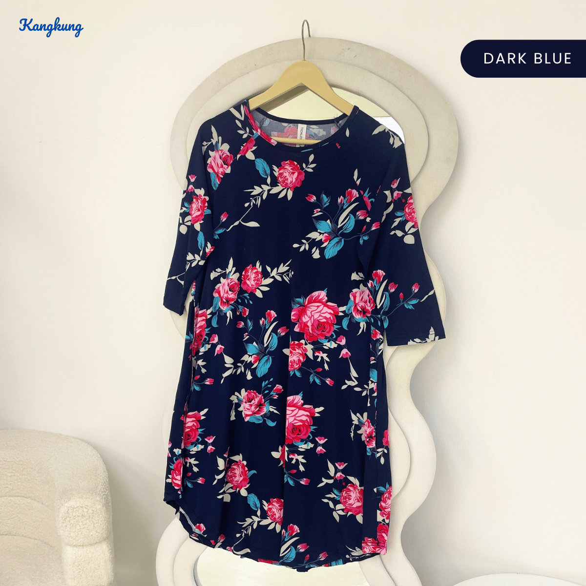 KANGKUNG BIHA FLORAL PRINTED LONG SLEEVE TOP-Q009