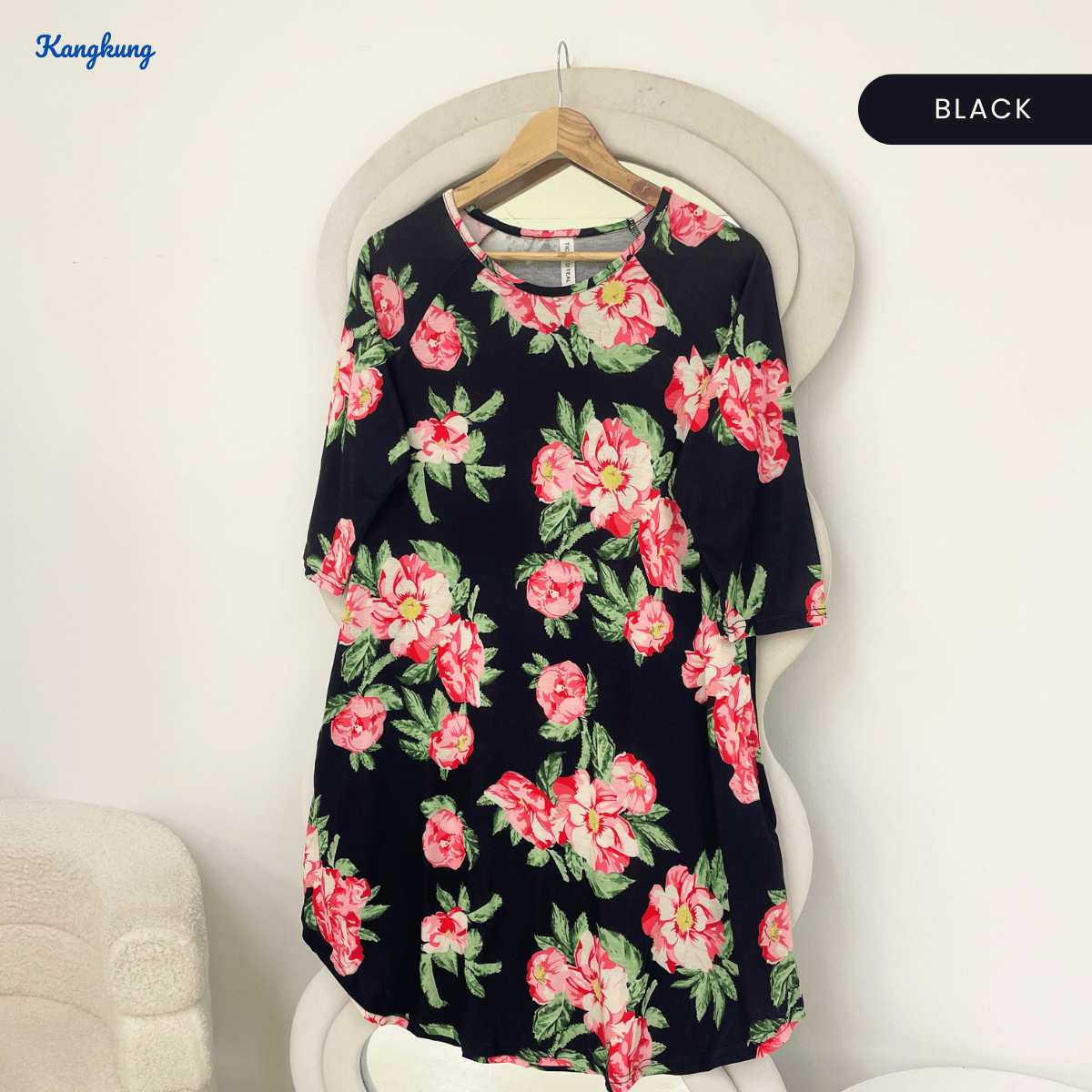KANGKUNG BIHA FLORAL PRINTED LONG SLEEVE TOP-Q009