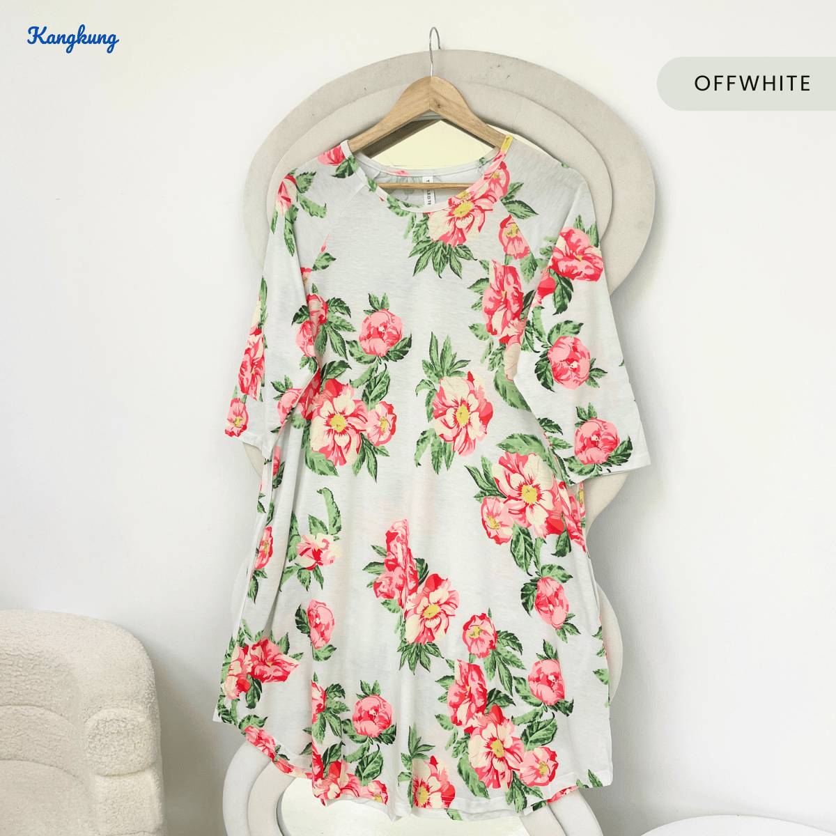 KANGKUNG BIHA FLORAL PRINTED LONG SLEEVE TOP-Q009