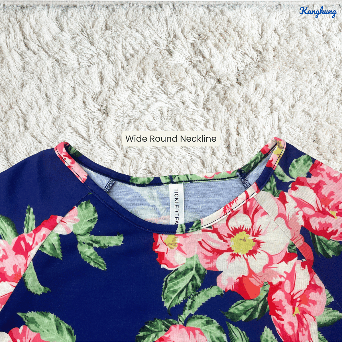 KANGKUNG BIHA FLORAL PRINTED LONG SLEEVE TOP-Q009