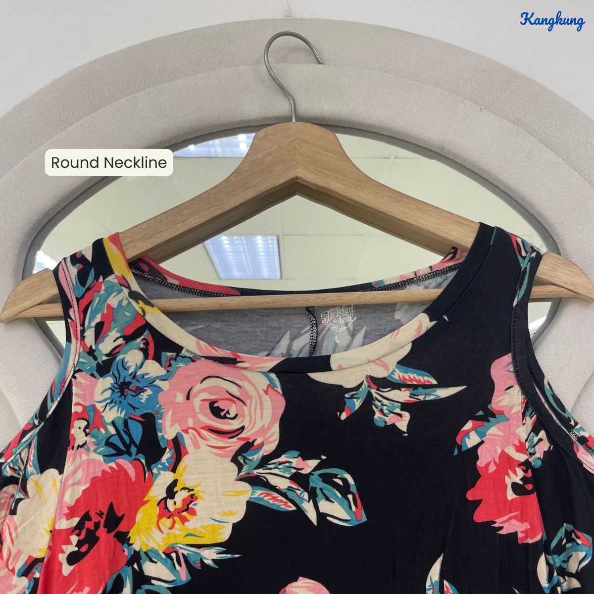 KANGKUNG ZAINAB BLACK FLORAL OFF SHOULDER SLEEVE TOP - Q019