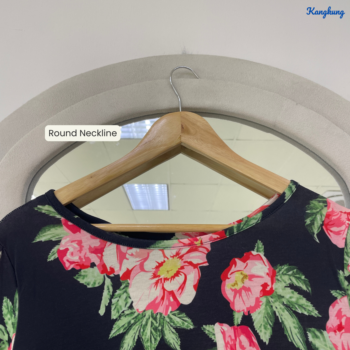 KANGKUNG ZAINAB FLORAL PRINT BALLOON SLEEVE LONG TOP - Q019