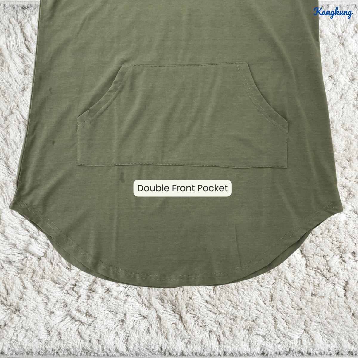 KANGKUNG ALIDA V-NECK HIGH-LOW LONG SLEEVE TOP - Q020(#182)