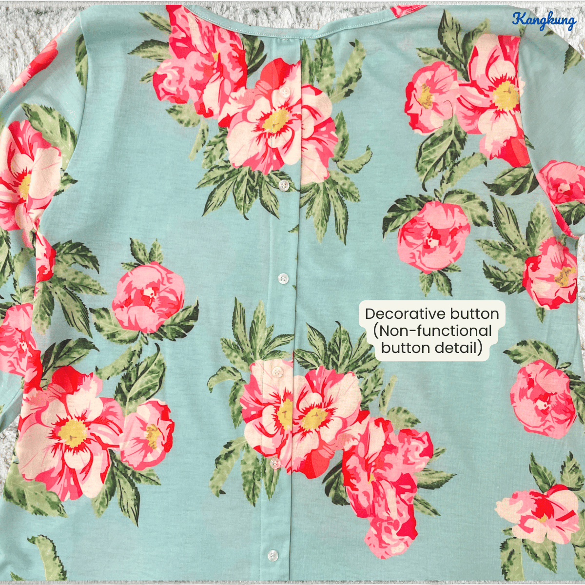 KANGKUNG ALEA FLORAL PRINTED LONG SLEEVE TOP-Q022