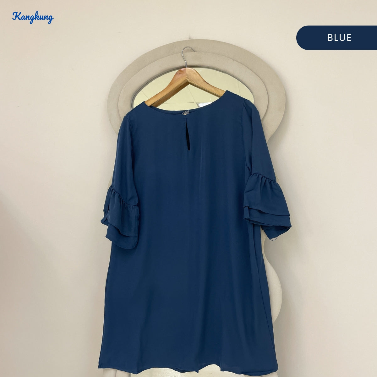 KANGKUNG MANDY RUFFLE BELL SLEEVE LONG TOP - Q025