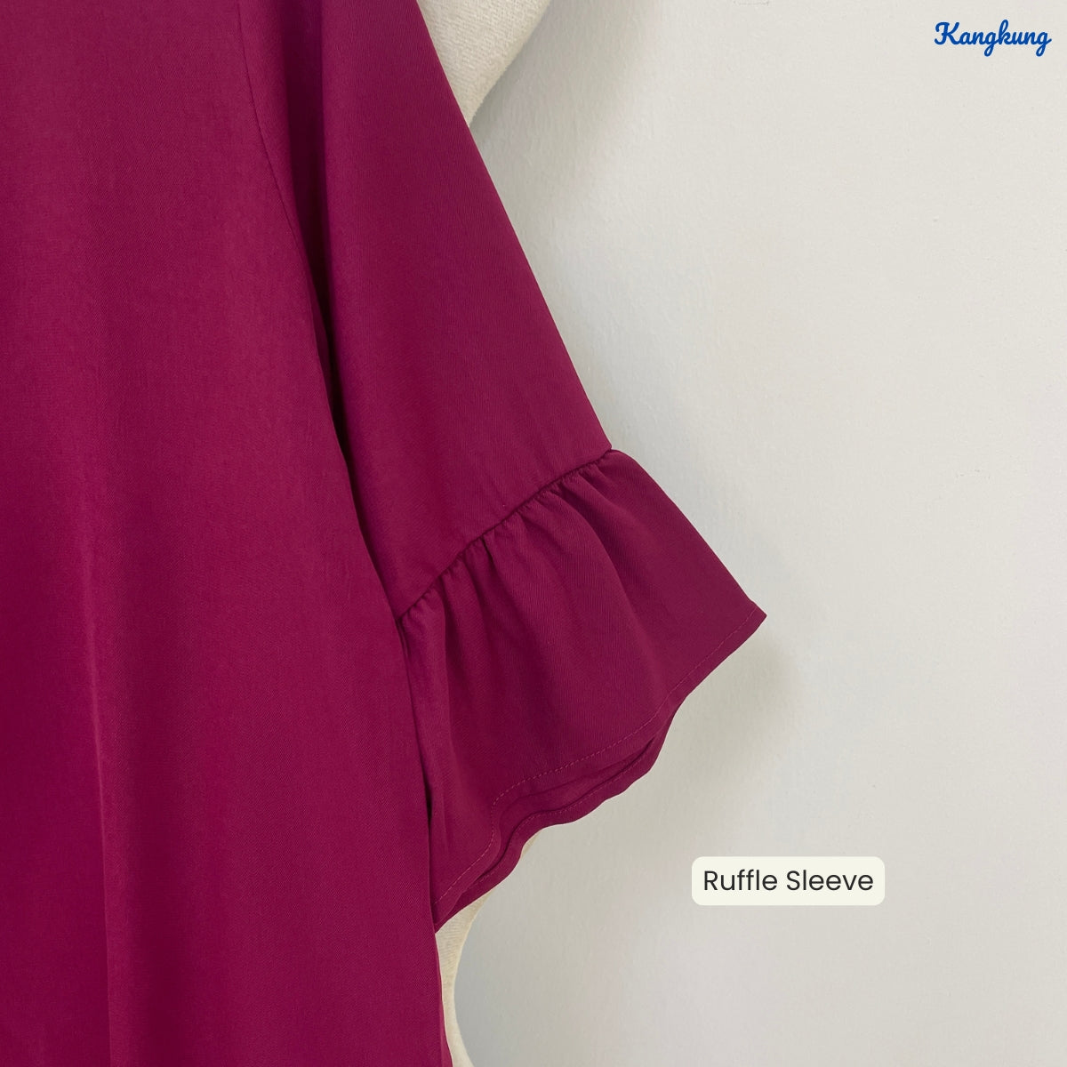 KANGKUNG MANDY RUFFLE BELL SLEEVE LONG TOP - Q025